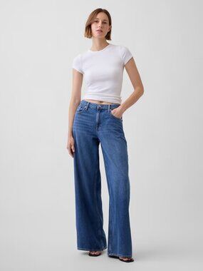 GAP | Baggy Mid Rise Denim Jeans Medium Indigo | Size 12